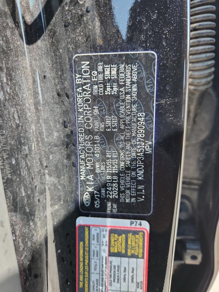 2018 Kia Soul + VIN: KNDJP3A51J7890948 Lot: 71128785