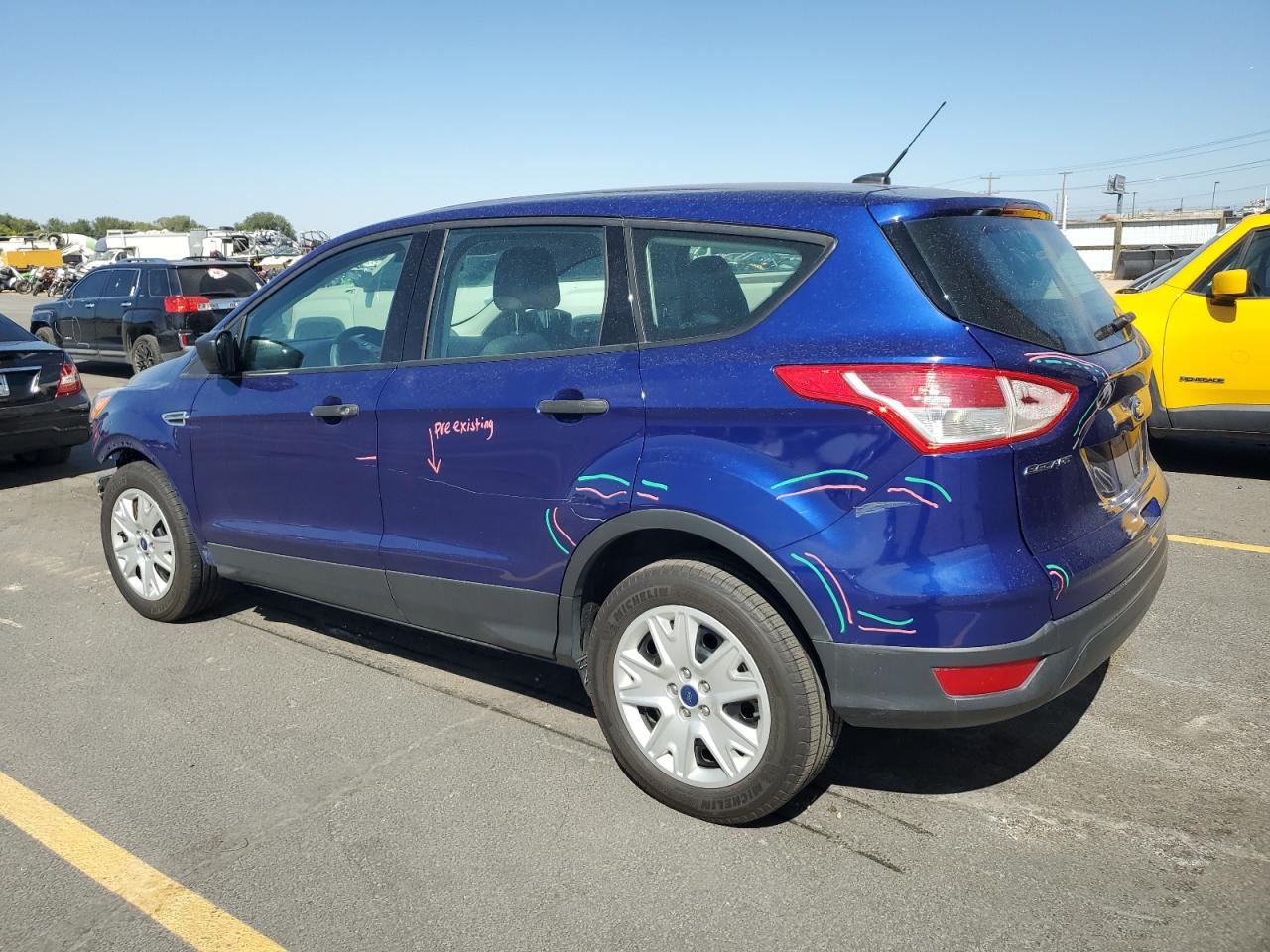 2016 Ford Escape S blue null gasoline 1FMCU0F74GUB07640 photo #3