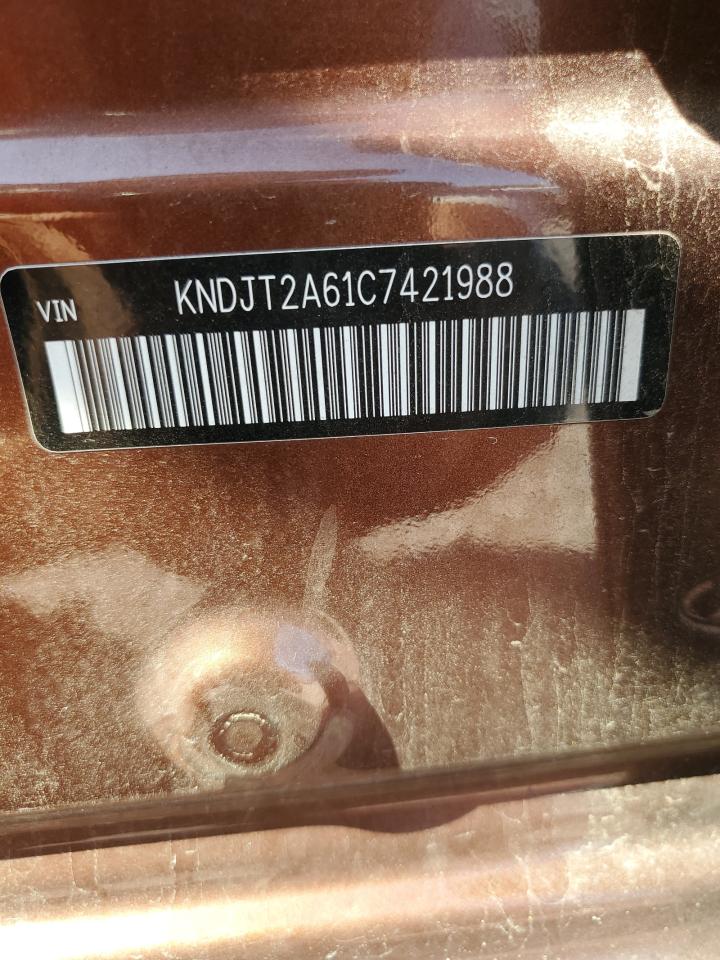 2012 Kia Soul + VIN: KNDJT2A61C7421988 Lot: 71444345