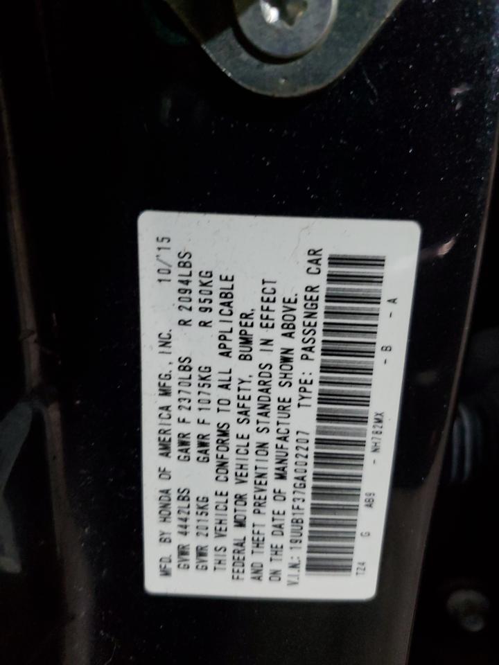 2016 Acura Tlx VIN: 19UUB1F37GA002207 Lot: 71405525