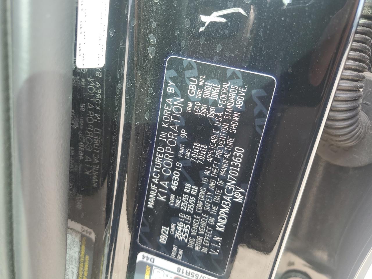 2022 Kia Sportage Lx VIN: KNDPM3AC3N7013630 Lot: 84575985