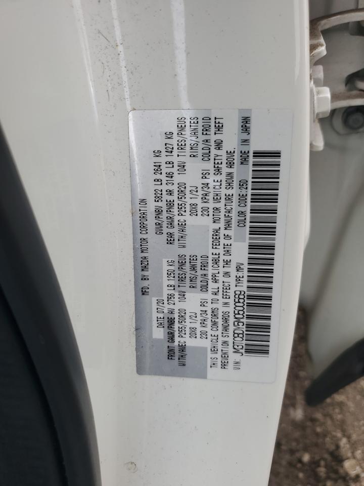 2021 Mazda Cx-9 Grand Touring VIN: JM3TCBDY5M0500569 Lot: 81916385