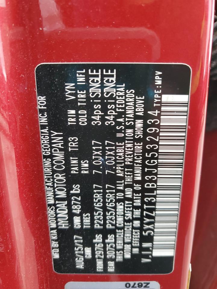 2018 Hyundai Santa Fe Sport VIN: 5XYZT3LB3JG532934 Lot: 84623855