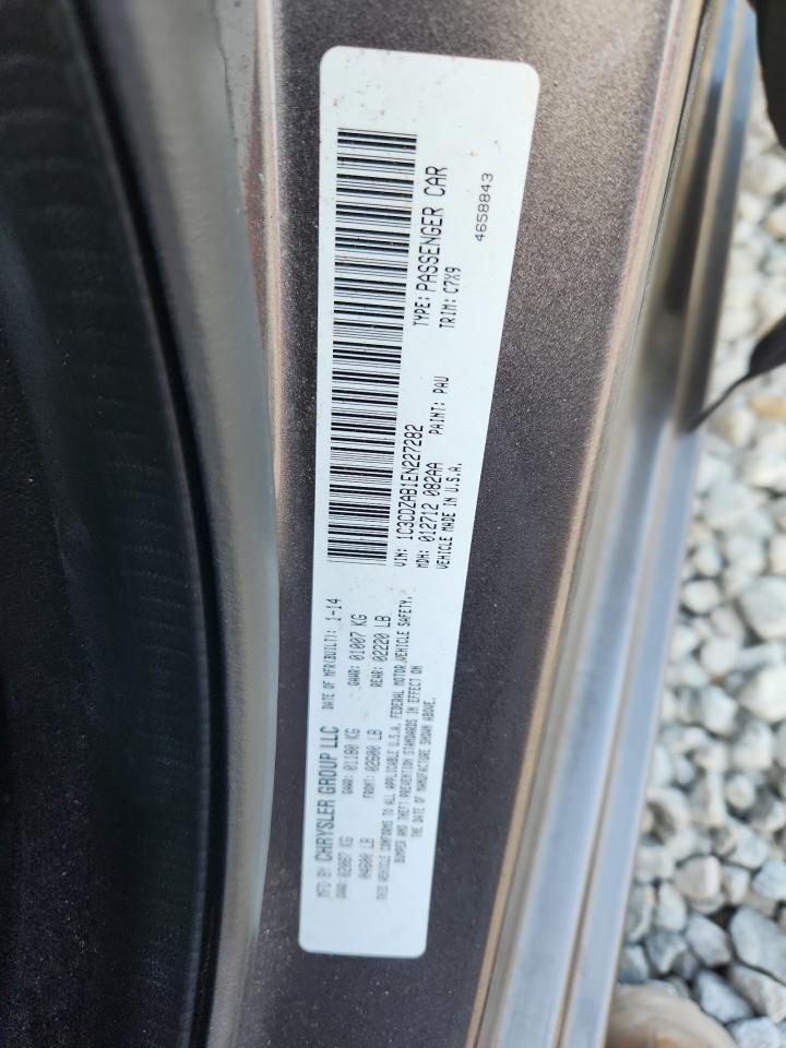 2014 Dodge Avenger Se VIN: 1C3CDZAB1EN227282 Lot: 72037715