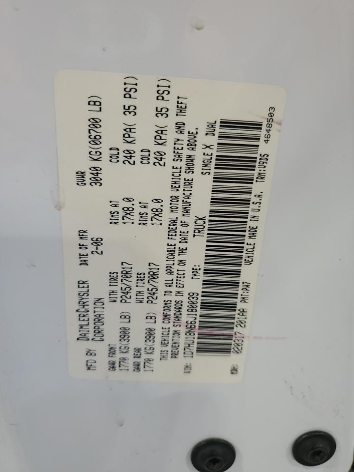 2006 Dodge Ram 1500 St VIN: 1D7HU18N66J180039 Lot: 81764715