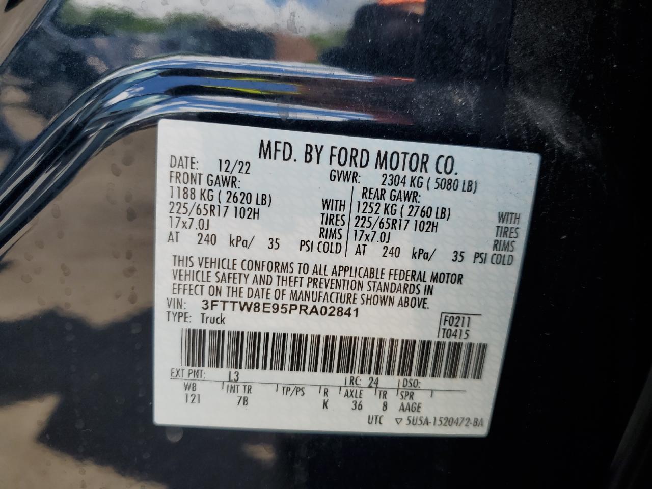 2016 Ford Maverick Xl VIN: 3FTTW8E95PRA02841 Lot: 70474175