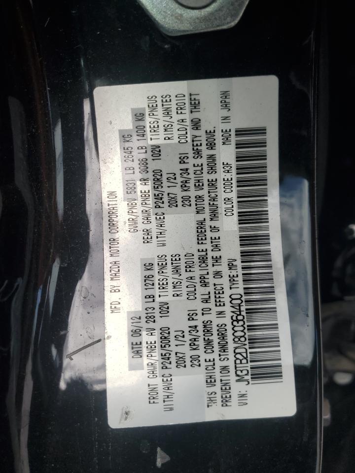 2012 Mazda Cx-9 VIN: JM3TB2DV8C0364400 Lot: 81908075