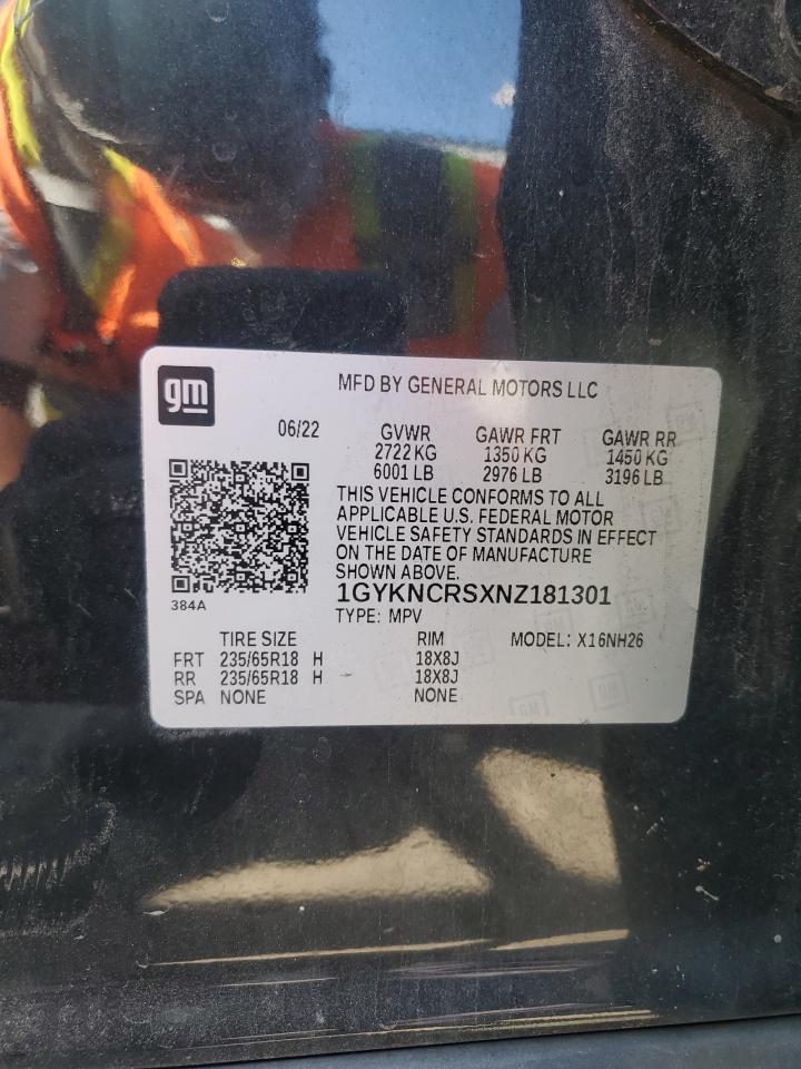 2022 Cadillac Xt5 Premium Luxury VIN: 1GYKNCRSXNZ181301 Lot: 83809275