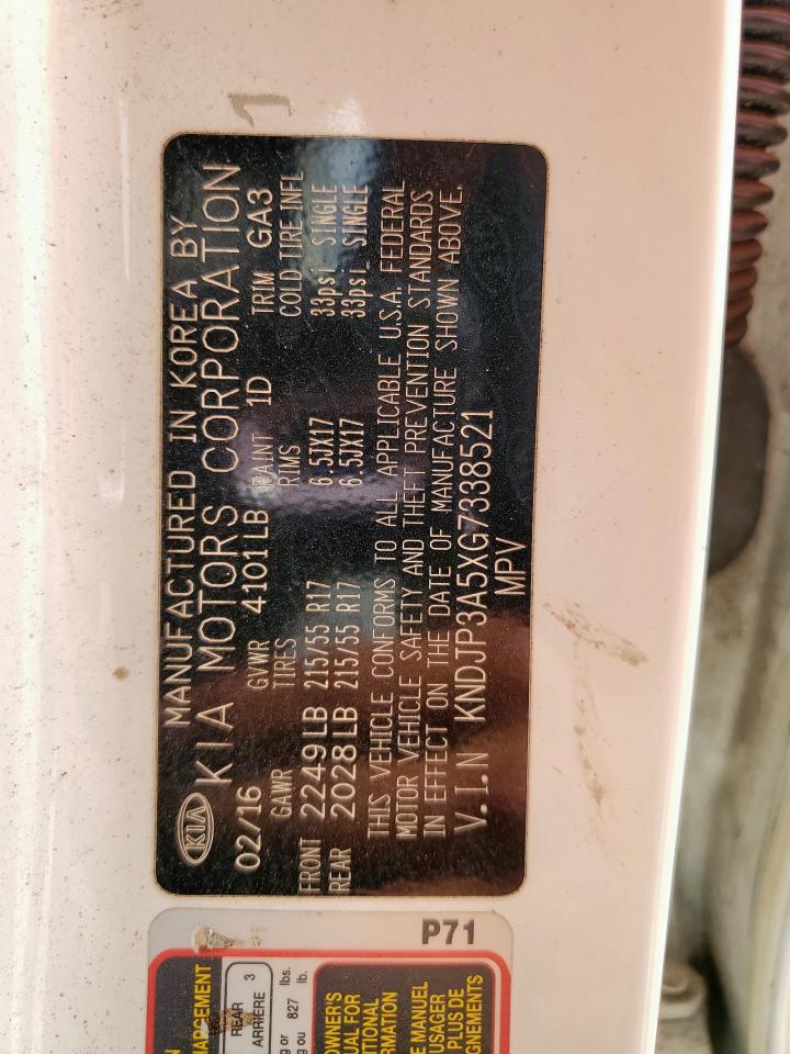 2016 Kia Soul + VIN: KNDJP3A5XG7338521 Lot: 81675145