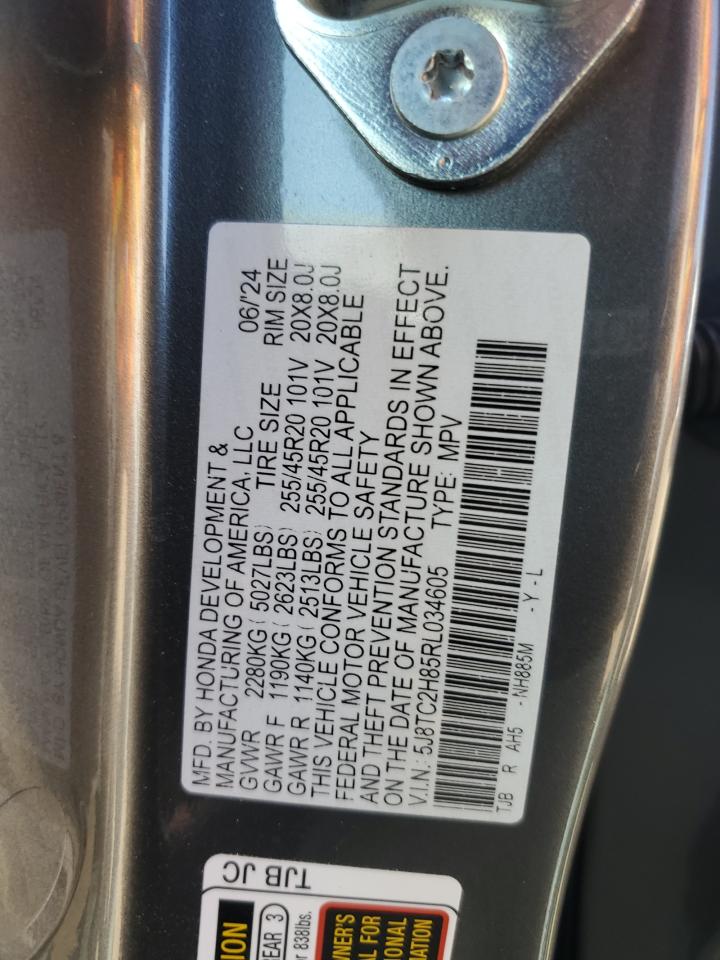 2024 Acura Rdx A-Spec Advance VIN: 5J8TC2H85RL034605 Lot: 80726215