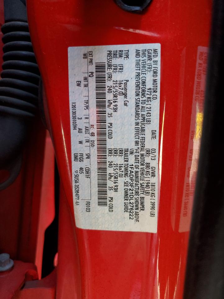 2013 Ford Focus Se VIN: 1FADP3F21DL276222 Lot: 81833355