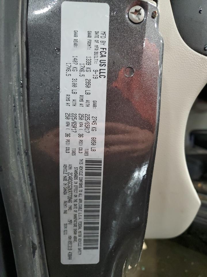 2019 Dodge Grand Caravan Sxt VIN: 2C4RDGCG2KR773946 Lot: 80309705