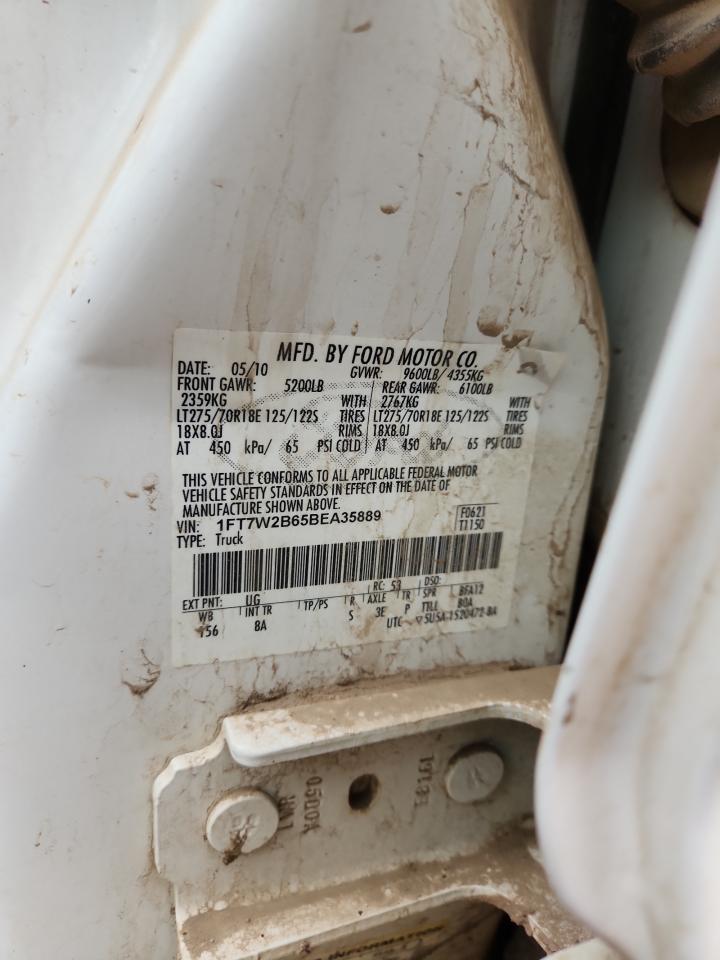 2011 Ford F250 Super Duty VIN: 1FT7W2B65BEA35889 Lot: 81763105