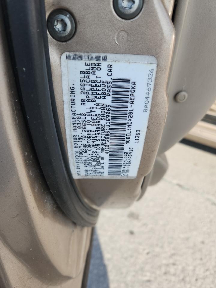 2001 Toyota Avalon Xl VIN: 4T1BF28B61U169065 Lot: 70657585