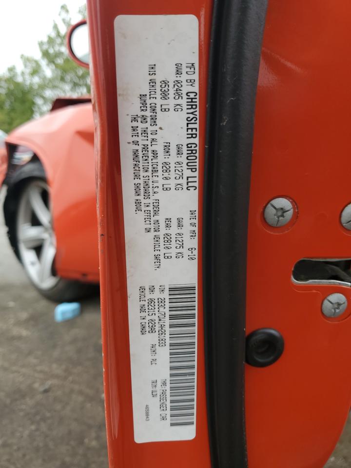 2010 Dodge Challenger Srt-8 VIN: 2B3CJ7DW1AH261833 Lot: 81737945