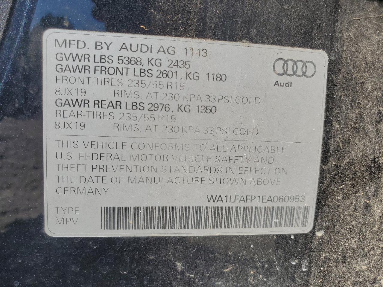 2014 Audi Q5 Premium Plus VIN: WA1LFAFP1EA060953 Lot: 72102205