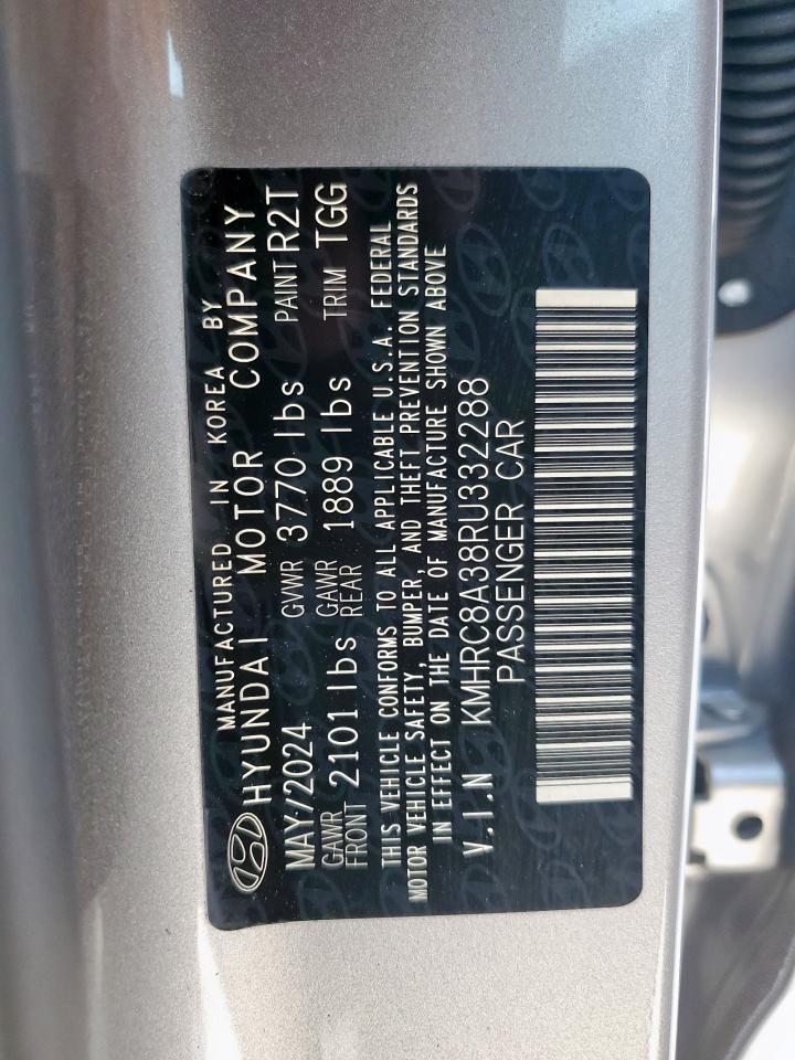 2024 Hyundai Venue Sel VIN: KMHRC8A38RU332288 Lot: 80128645