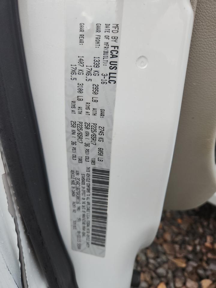 2016 Chrysler Town & Country Touring VIN: 2C4RC1BG7GR300116 Lot: 81222125