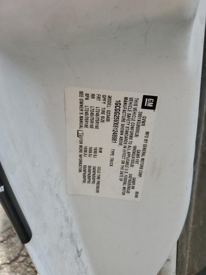 2006 Chevrolet Express G2500 VIN: 1GCGG25VX61248981 Lot: 80058155