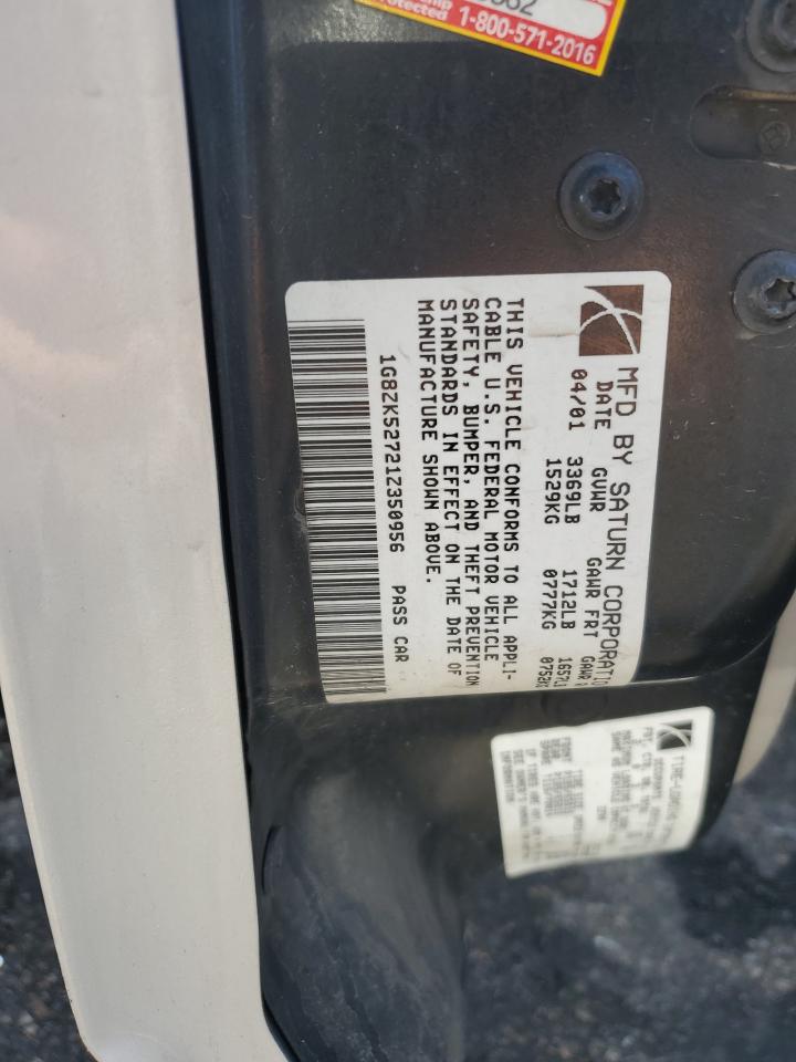 2001 Saturn Sl2 VIN: 1G8ZK52721Z350956 Lot: 84257715