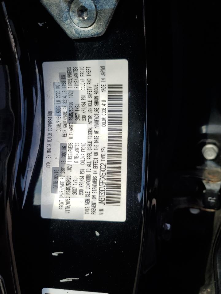 2015 Mazda Cx-9 Grand Touring VIN: JM3TB3DV9F0457002 Lot: 81560485