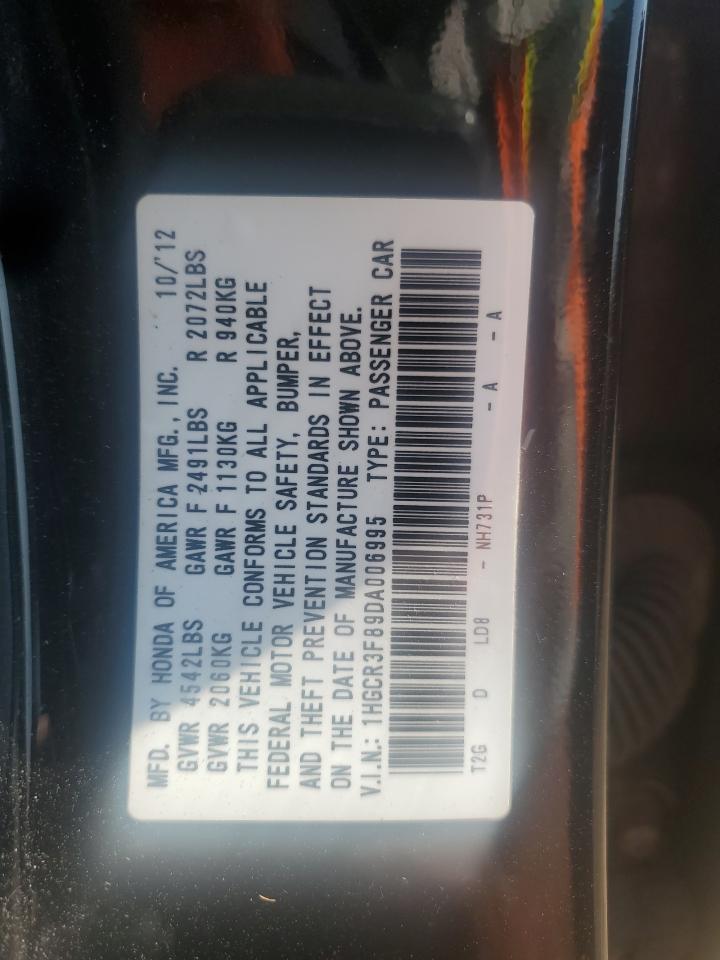 2013 Honda Accord Exl VIN: 1HGCR3F89DA006995 Lot: 81039195