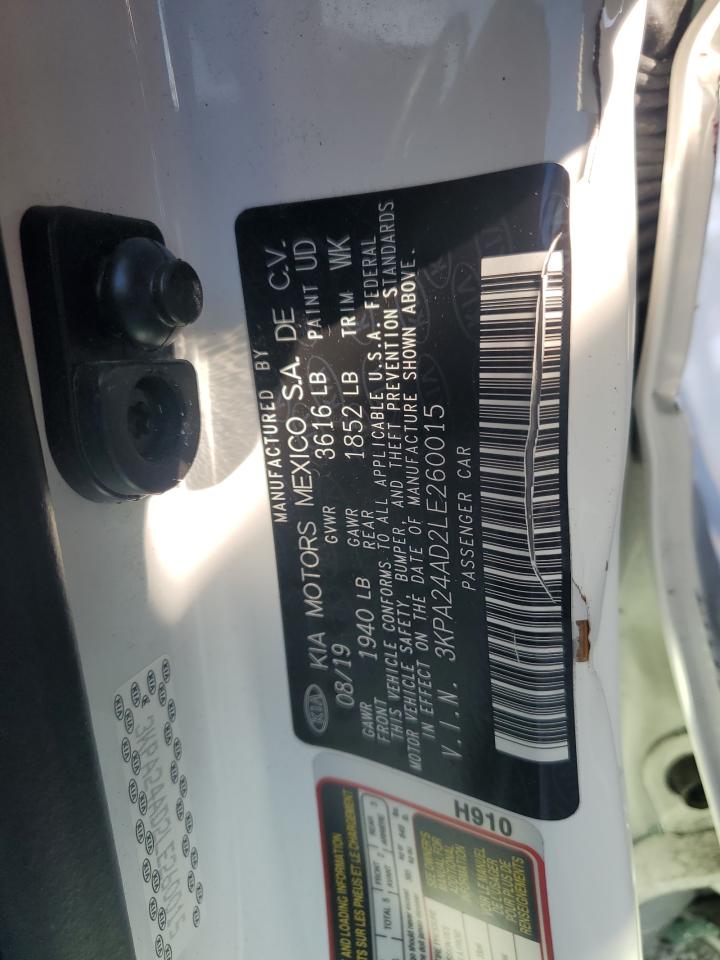 2020 Kia Rio Lx VIN: 3KPA24AD2LE260015 Lot: 81703605