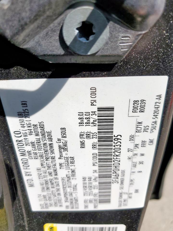 2015 Ford Fusion Se VIN: 3FA6P0HD2FR203595 Lot: 81562625