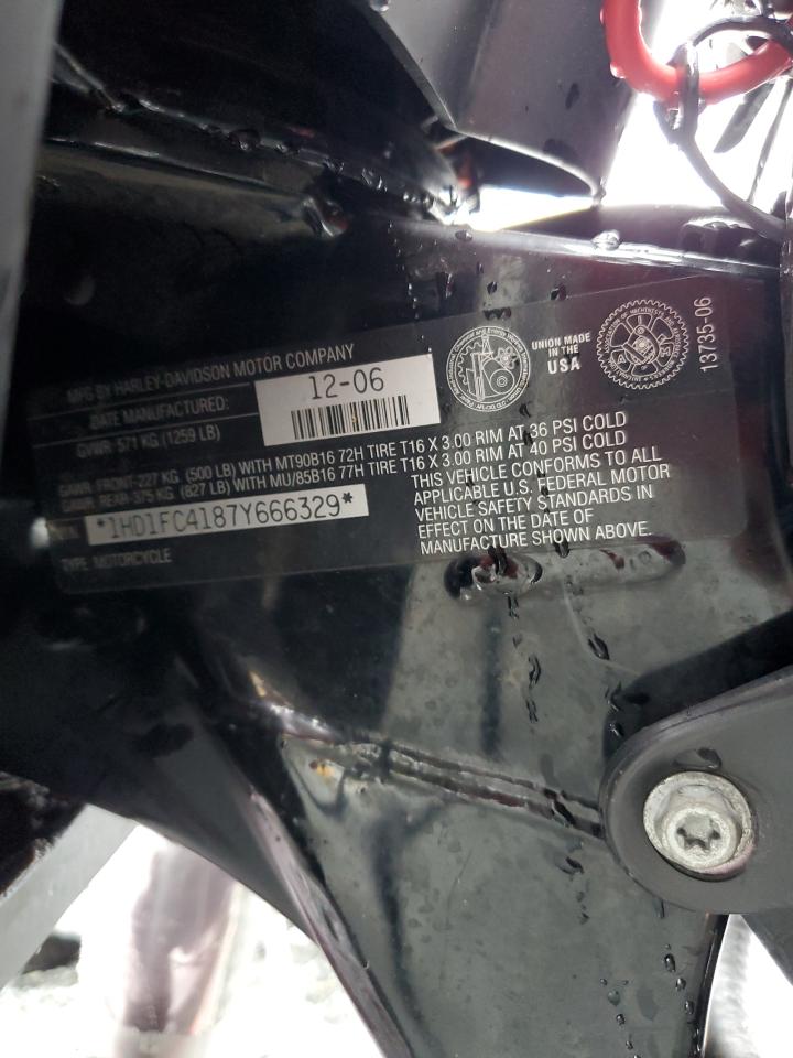 2007 Harley-Davidson Flhtcui VIN: 1HD1FC4187Y666329 Lot: 84378085