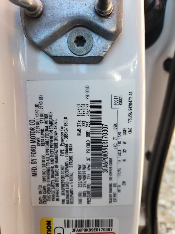 2014 Ford Fusion Titanium VIN: 3FA6P0K99ER170307 Lot: 71512475