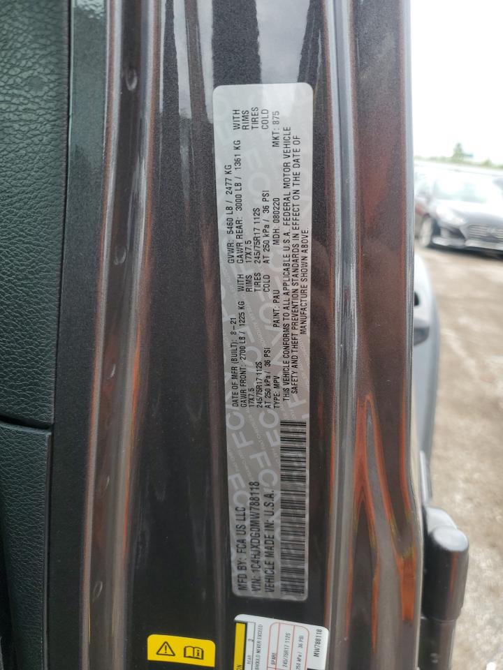 2021 Jeep Wrangler Unlimited Sport VIN: 1C4HJXDG0MW788118 Lot: 70630625