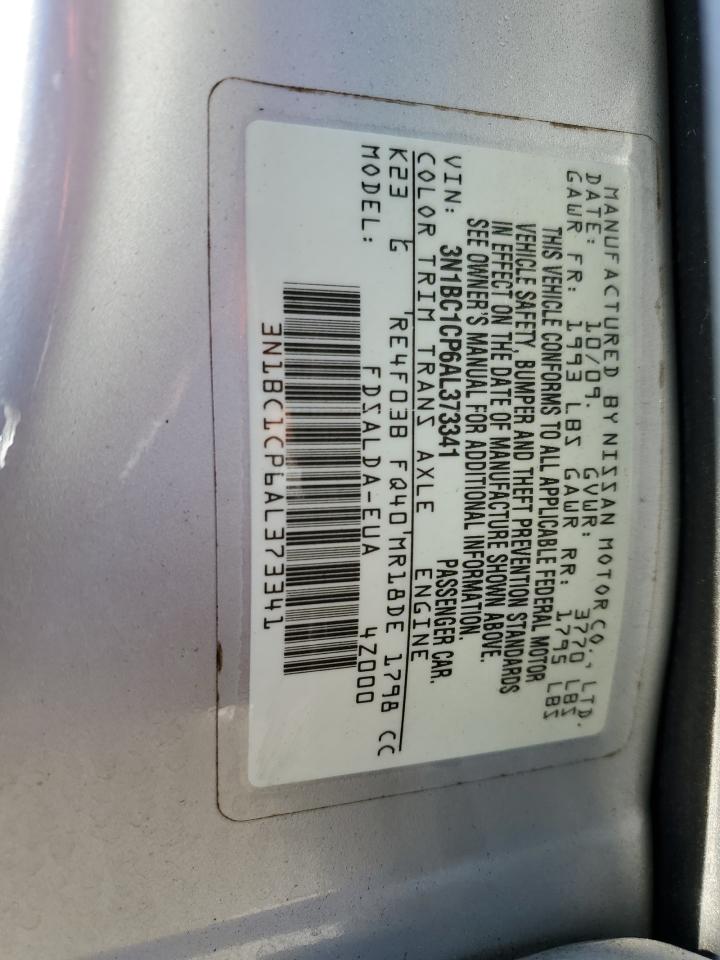 2010 Nissan Versa S VIN: 3N1BC1CP6AL373341 Lot: 83875145