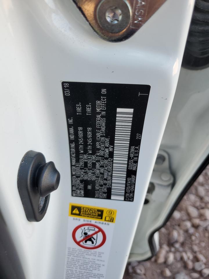 2018 Toyota Highlander Le VIN: 5TDBZRFH6JS855512 Lot: 81901535