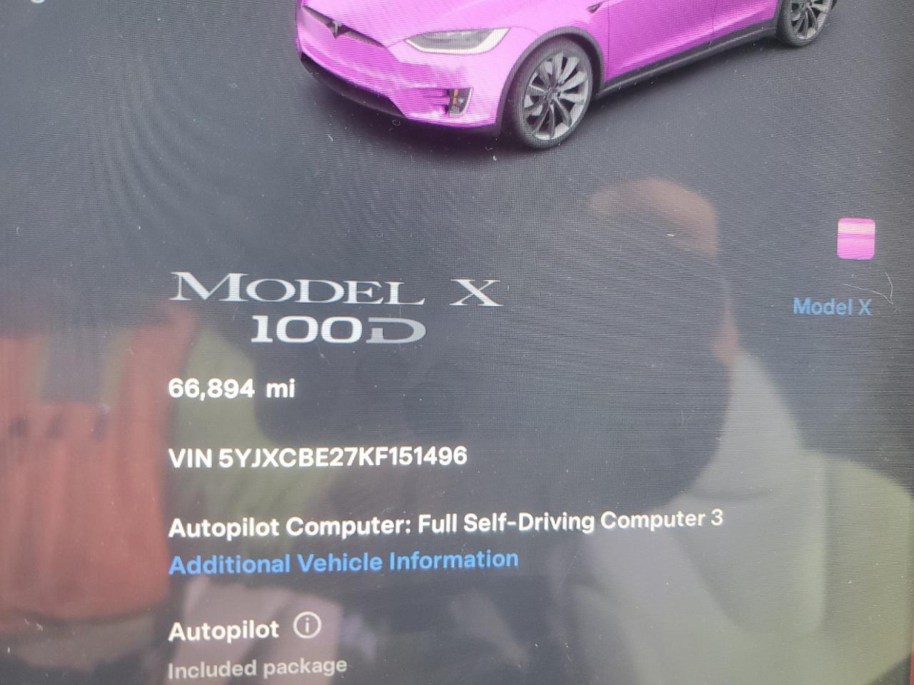 2019 Tesla Model X VIN: 5YJXCBE27KF151496 Lot: 72060855