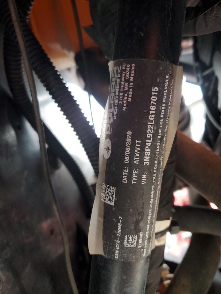 2020 Polaris Rzr Turbo S 4 VIN: 3NSP4L922LG167015 Lot: 81863155