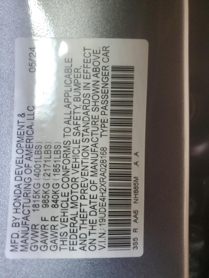 2024 Acura Integra VIN: 19UDE4H2XRA028168 Lot: 70726825