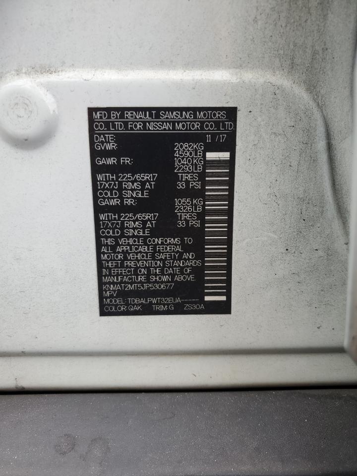 2018 Nissan Rogue S VIN: KNMAT2MT5JP530677 Lot: 84782445