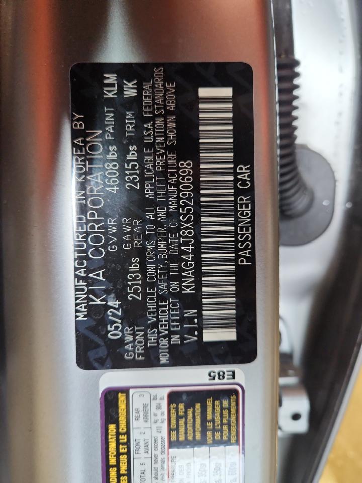 2025 Kia K5 Gt VIN: KNAG44J8XS5290698 Lot: 80522625