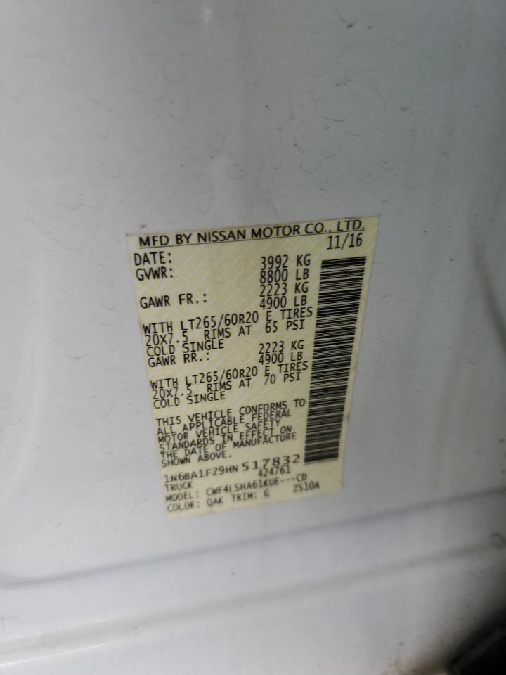 2017 Nissan Titan Xd Sl VIN: 1N6BA1F29HN517832 Lot: 84434405