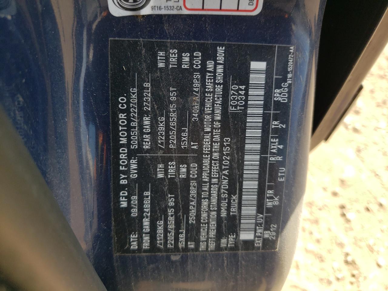 2010 Ford Transit Connect Xlt VIN: NM0LS7DN7AT021513 Lot: 80812725