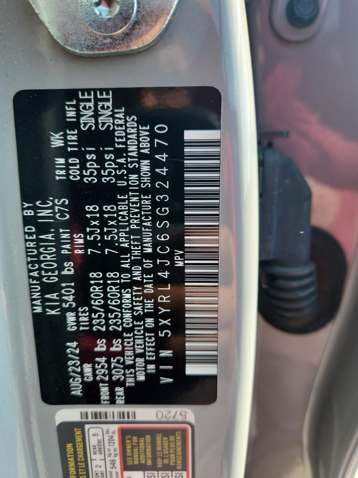 2025 Kia Sorento S VIN: 5XYRL4JC6SG324470 Lot: 81436715