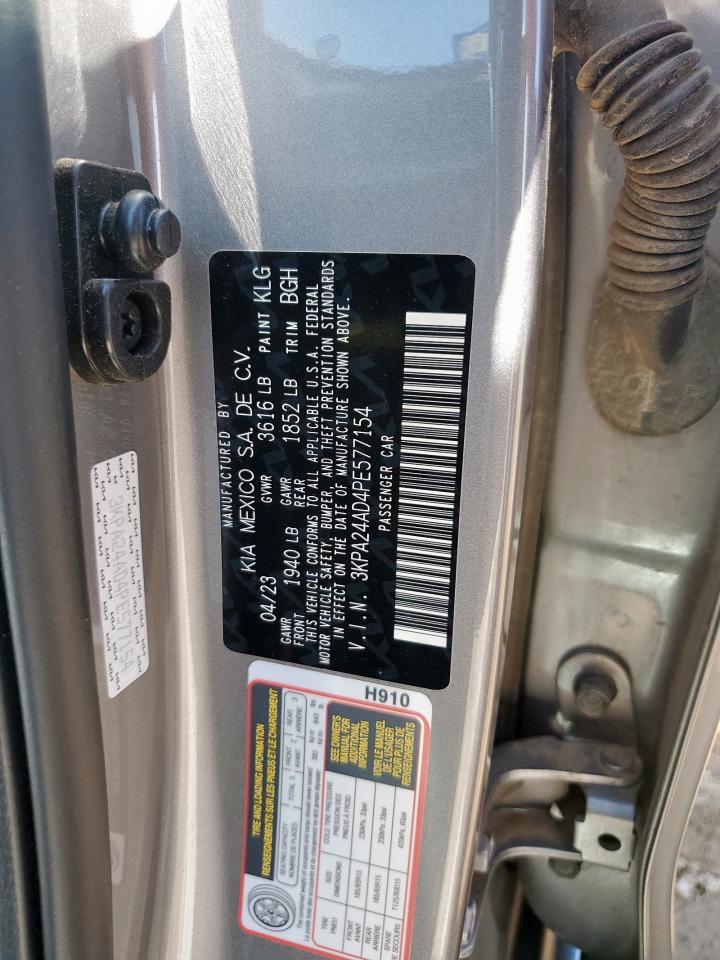 2023 Kia Rio Lx VIN: 3KPA24AD4PE577154 Lot: 80737225