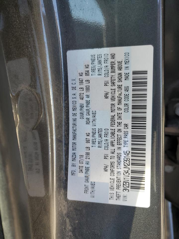 2018 Mazda 3 Touring VIN: 3MZBN1V34JM239145 Lot: 80325145