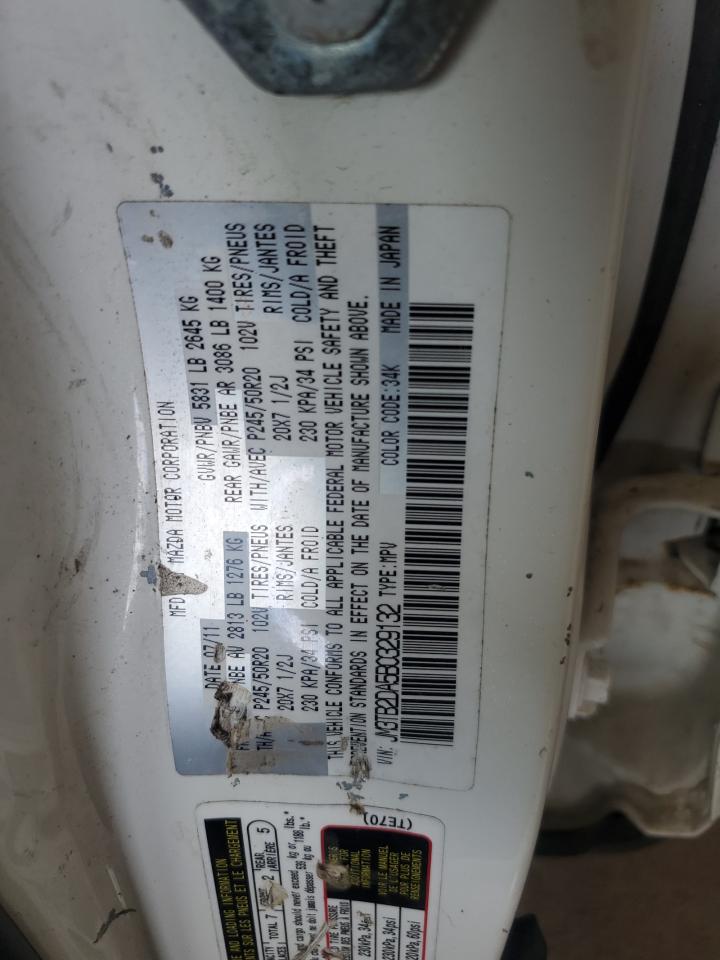 2011 Mazda Cx-9 VIN: JM3TB2DA5B0329132 Lot: 70511975