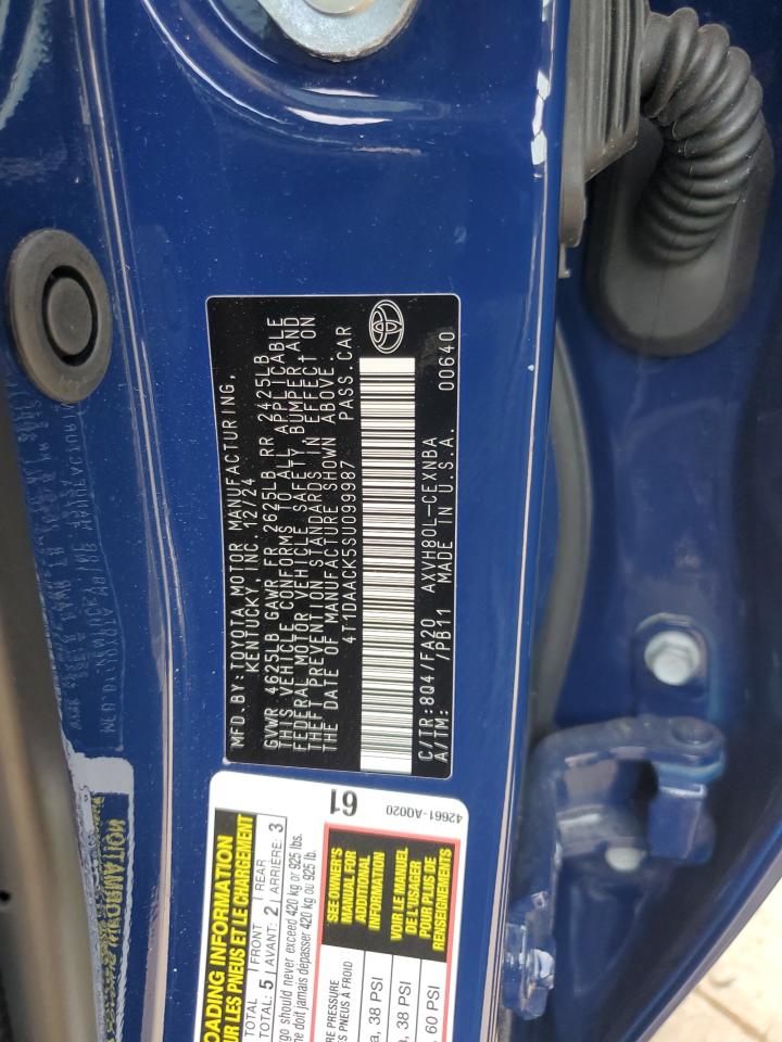 2025 Toyota Camry Xse VIN: 4T1DAACK5SU099987 Lot: 84408925