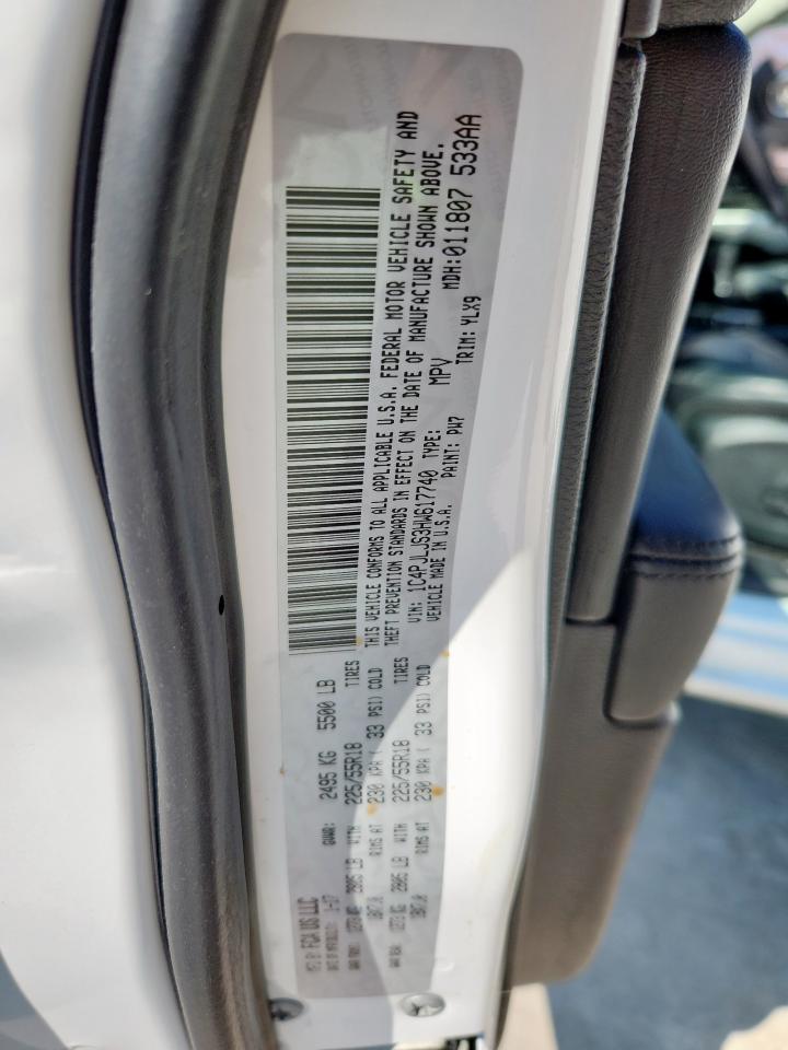 2017 Jeep Cherokee Overland VIN: 1C4PJLJS3HW617740 Lot: 71118565