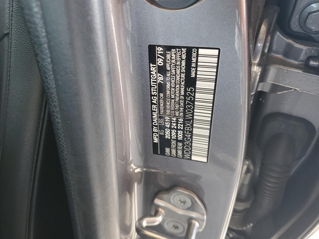 2020 Mercedes-Benz A 220 4Matic VIN: WDD3G4FBXLW037525 Lot: 81674115