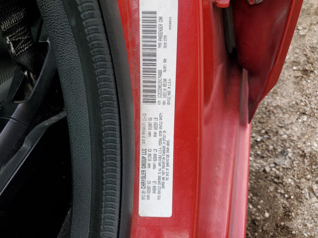 2014 Dodge Avenger Se VIN: 1C3CDZAB1EN174888 Lot: 71608375