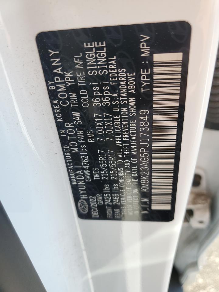 2023 Hyundai Kona Se VIN: KM8K23AG5PU173849 Lot: 71311865