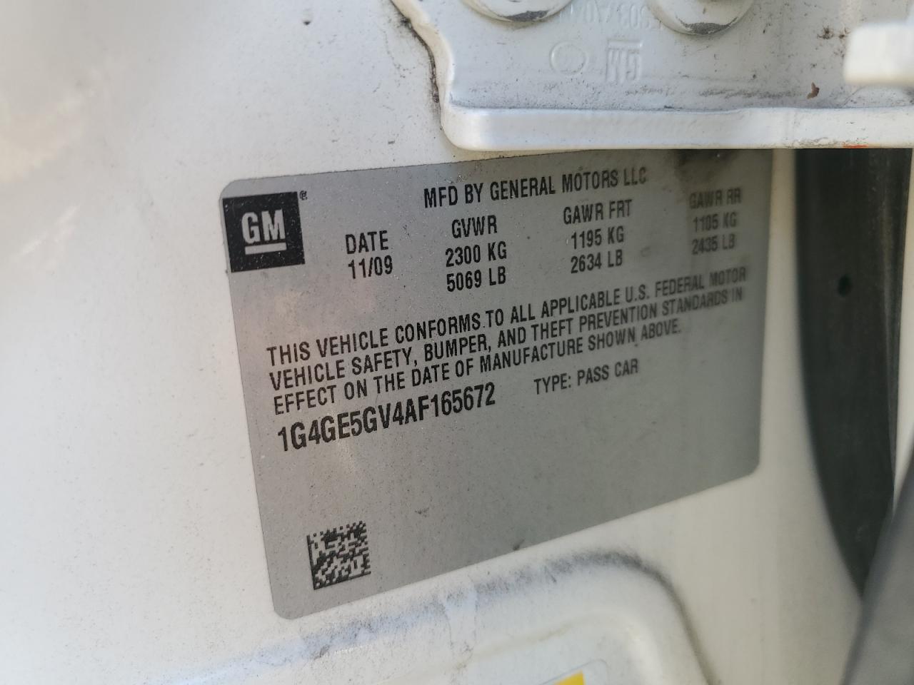 2010 Buick Lacrosse Cxs VIN: 1G4GE5GV4AF165672 Lot: 81182585